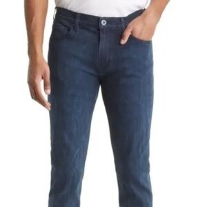 Paige Lennox Jeans Men's 38 x 34 Blue Dark Distressed Wash Stretch Comfort